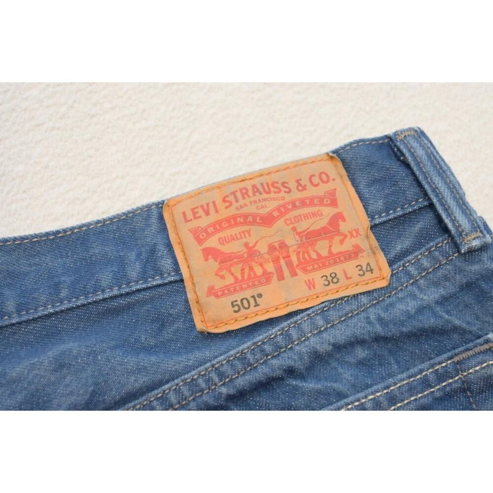 Vintage Levis 501 Double XX Straight Button Fly Jeans Mens Sz 36 x 31 Tag(38x34)